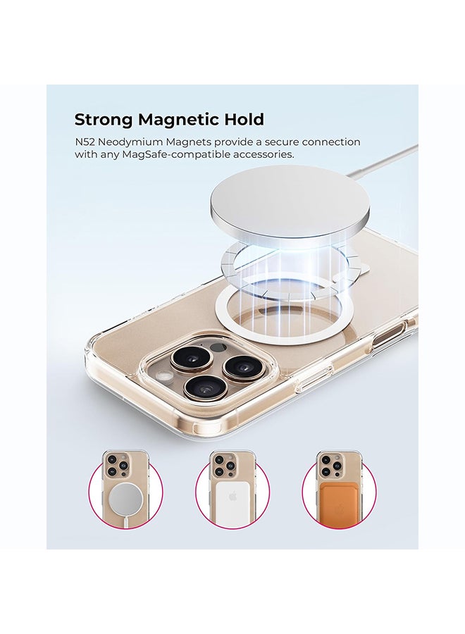 O Ozone Clear Hard Back Compatible With iPhone 16 Pro [ Compatible With Magsafe ]| Transparent Shockproof Protective Cover | Slim Hybrid PC + TPU Phone Case | Anti-Yellow, Scratch Resistant - Image 3