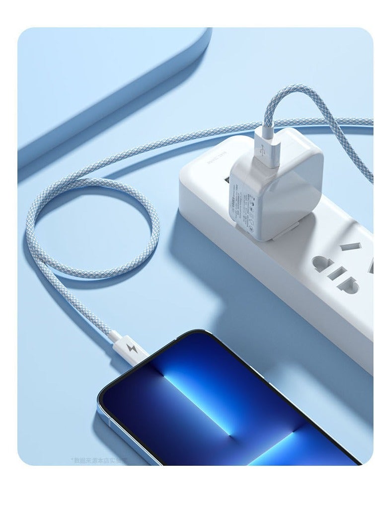 6A fast charging braided data cable three in one charging cable suitable for Apple, Huawei, Android 120W - Image 3