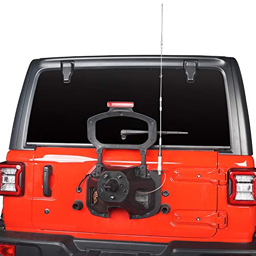 Hooke Road Wrangler JL CB Antenna Spare Tire Mount Bracket Compatible with Jeep Wrangler JL 2018 2019 2020 2021 2022 2023 2024 2025 - Image 4