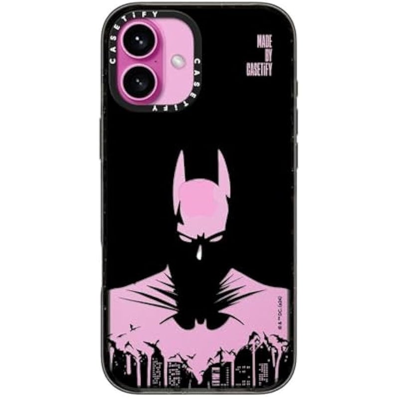 Casetify Impact iPhone 16 Plus Case 【Batman Co-Lab / 4X Military Grade Drop Tested / 8.2ft Drop Protection/Compatible with Magsafe】 - Batman Shadow - Clear Black - Image 2