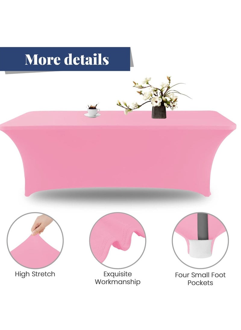 GOLDEN MILLION - Spandex Table Cloth for 4 feet Home Rectangular Table Fitted Stretch Table Cover Polyester Table Toppers - Image 1