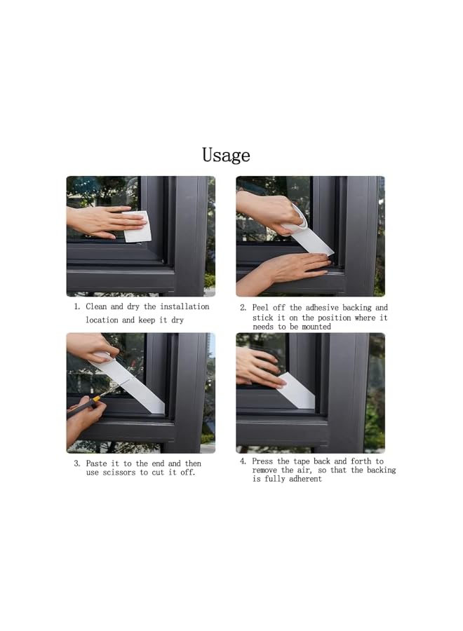 PROMASS Window Storm Sealant Tape, Window Ventilation Isolation Tape, Waterproof Sealant Tape, Strong Self-Adhesive Sealant Tape Keeps Out Cold Air, Rain, Dust (White, 2 in. x 65.6 ft.) - Image 4