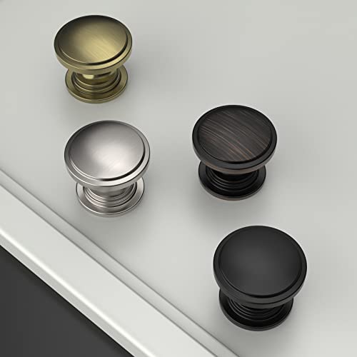 Amerdeco 25 Pack 1-1/4 inch Kitchen Cabinet Knobs Brushed Satin Nickel Cabinet Knobs Bedroom Dresser Drawer Knobs Single Hole Cabinet Handles - Image 2