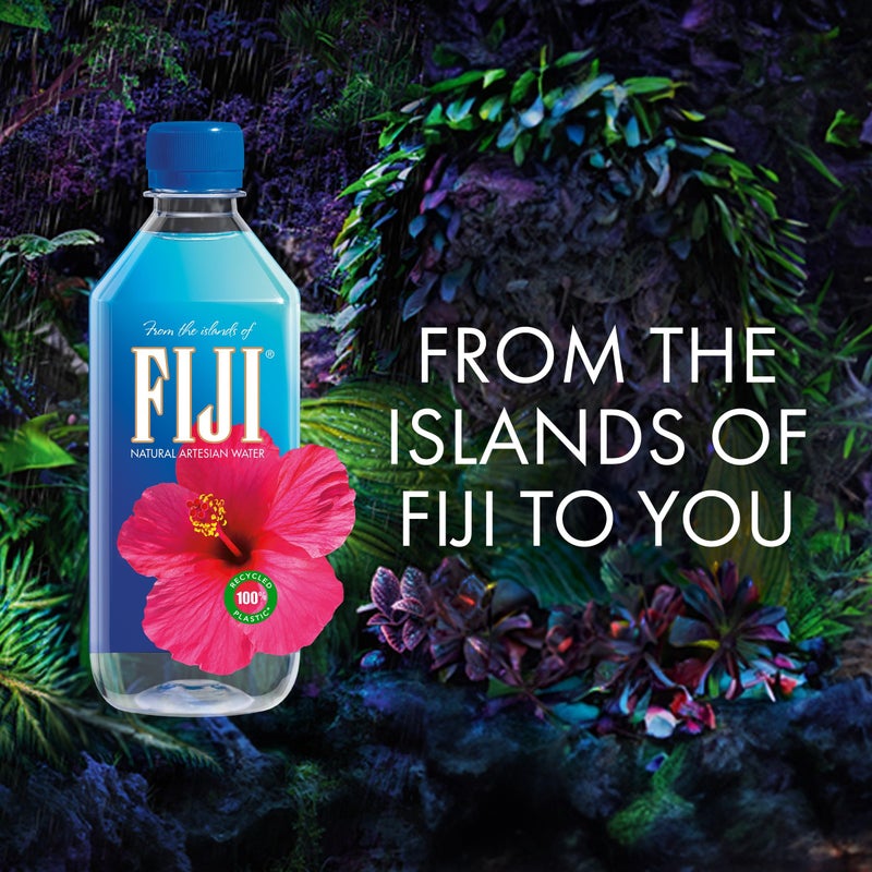 FIJI Natural Artesian Bottled Water 500 mL / 16.9 Fl Ounce (Pack of 6) - 100% Recycled Plastic - Image 5