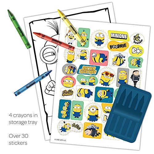 Bendon Despicable Me Minions Rise of Gru 48-Page Coloring and Activity Book with 4 Crayons 47653 - Image 2