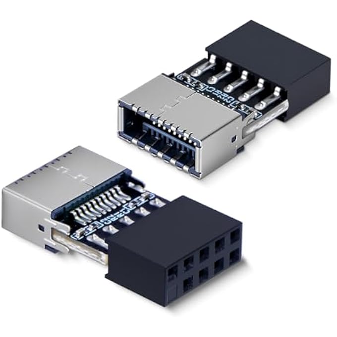 rayihni USB 2.0 TO 3.2 GEN 1 HEADER ADAPTER [2-PACK], 9PIN TO TYPE-E (A ...