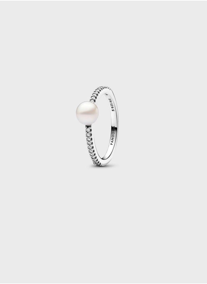 PANDORA Treated Freshwater Cultured Pearl & Pav Ring  - Image 1