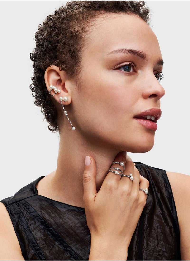 PANDORA Treated Freshwater Cultured Pearl & Pav Ring  - Image 3