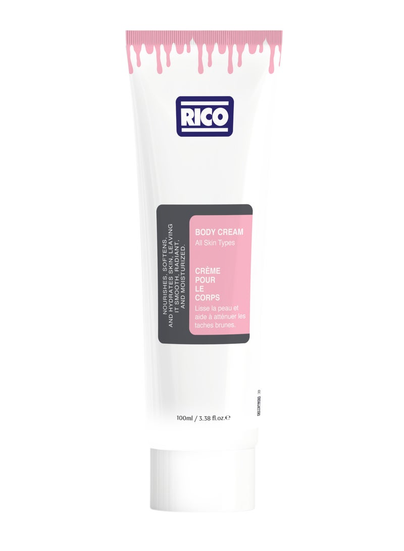 RICO SKINCARE Body Moisturizer for Dry Skin, Cream with Glycerine, Vitamin E, Dimethicone, 100ml - Image 1