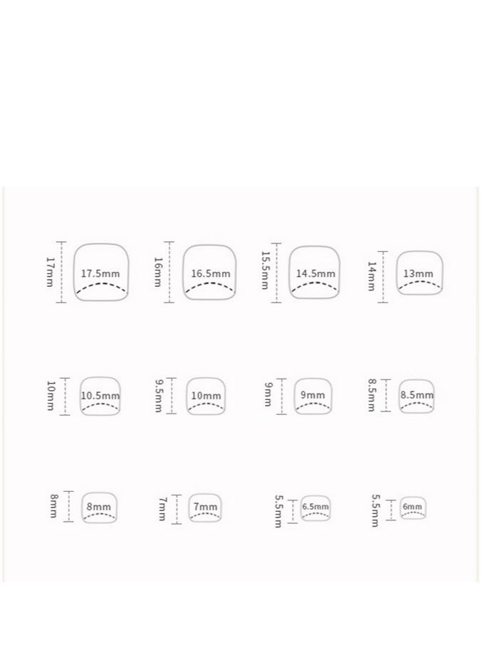 24 Pcs White Zebra Print Press-on Toenails for Women and Girls, Glossy Stick-on False Toenails in Animal Pattern, Easy to Apply and Long-Lasting Pedicure Set - Image 5