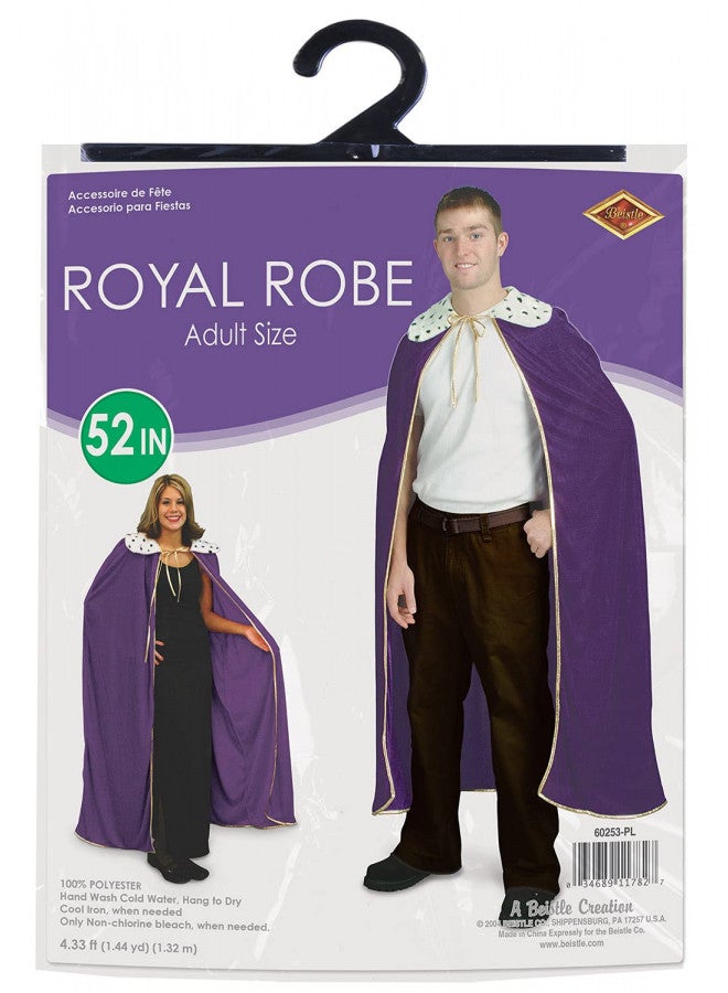 Beistle Adult King/Queen Robe (purple) Party Accessory (1 count) (1/Pkg) - Image 3