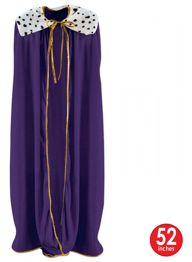 Beistle Adult King/Queen Robe (purple) Party Accessory (1 count) (1/Pkg) - Image 2