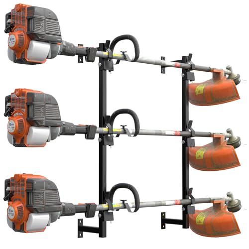 ELITEWILL Weed Eater Racks for Enclosed Trailer Trimmer Rack Weedeater Rack for Trailer Landscape Truck Holder Lawn Equipment Accessories - Image 1