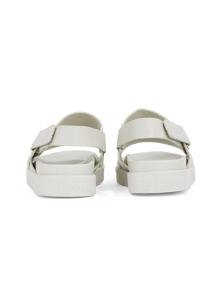 CALVIN KLEIN ADJUSTABLE LEATHER SANDALS
