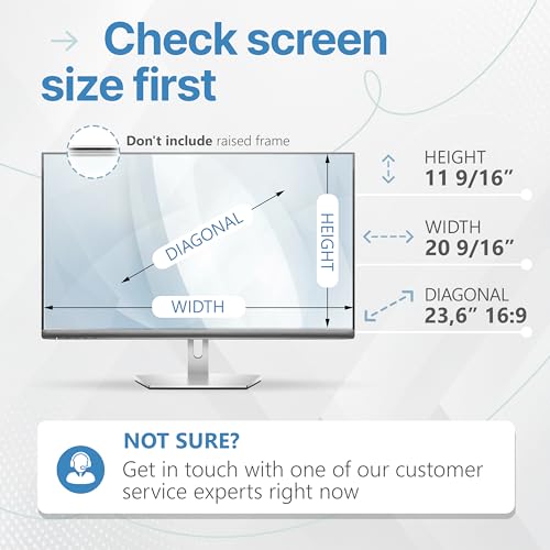 VINTEZ 23.6 Inch 16:9 Privacy Screen for Computer Monitor and Laptop - Anti Glare Protector Film Blue Light Filter Eye Protection - Computer Screen Privacy Shield, [1 Pack] - Image 4