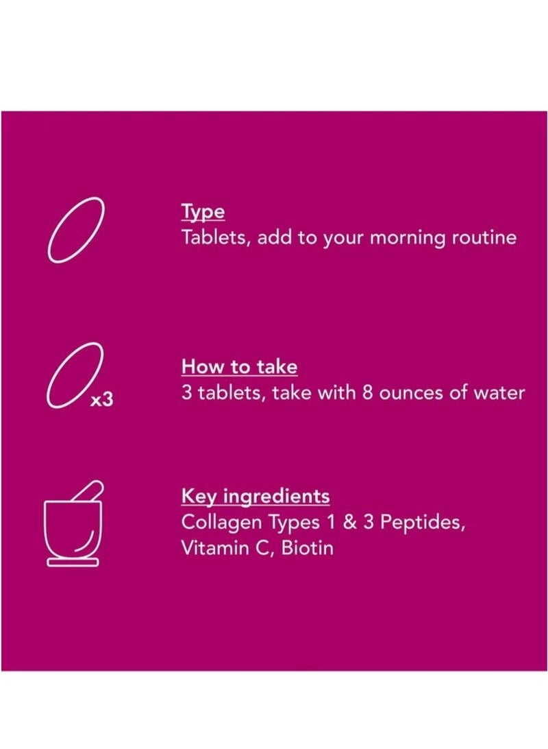 لايفسل ببتيدات الكولاجين الفائقة + فيتامين سي والبيوتين، 3 غرامات من الكولاجين لكل حصة، خالٍ من الغلوتين، يعزز صحة الشعر وجمال البشرة ودعم الأظافر، مكمل غذائي، 60 كبسولة - Image 3