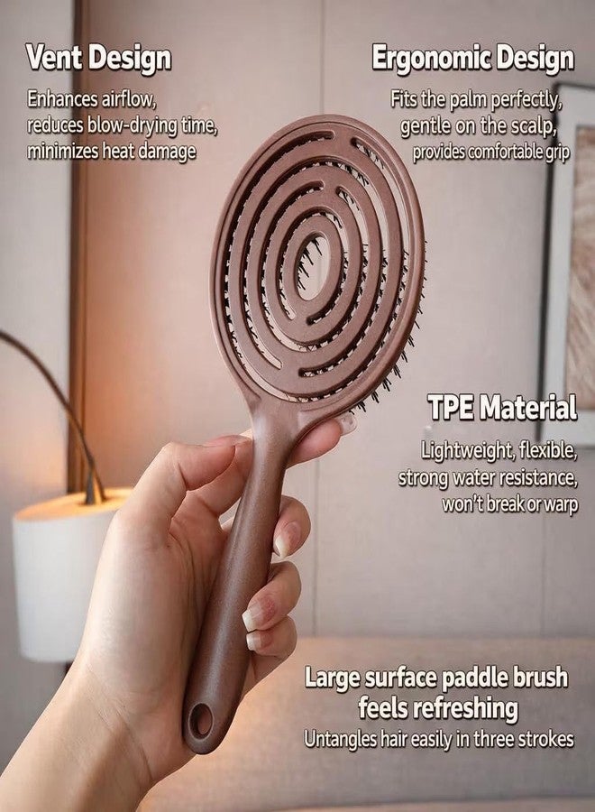 JAMBUVANTI 1Pcs, 3D Multicolor Korean Hair Comb & Brush - Detangles, Smooths, and Styles Hair - Reduces Frizz and Breakage - Safe for Curly, Wavy, or Straight Hair - Lightweight, Travel-Friendly Grooming Tool. - Image 3