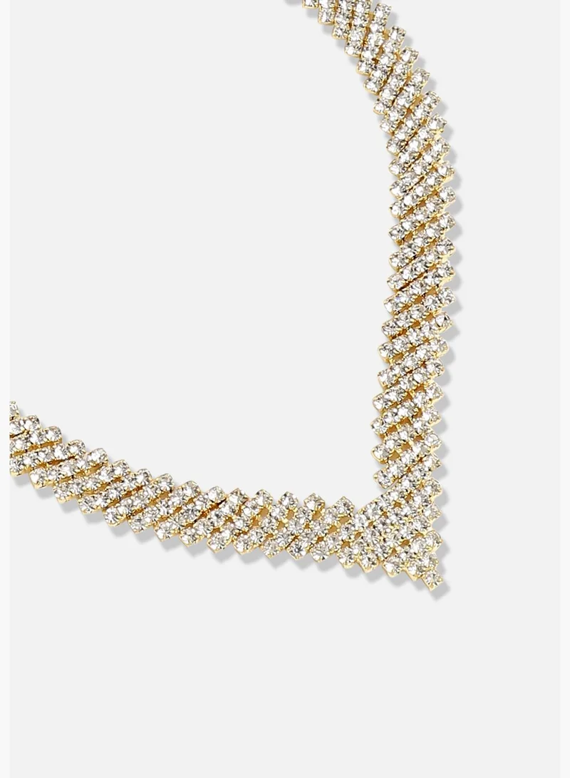 SOHI Silver Plated Designer Party Necklace For Women