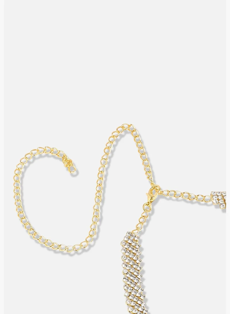 SOHI Silver Plated Designer Party Necklace For Women