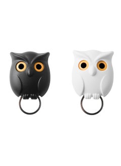 SYOSI 2PCS Magnetic Owl Key Holder Set, Wall-Mounted, Automatic Open Close Eyes, Cute Owl Key Hooks, Night Owl Keyring Holder for Home Organization  - Image 1