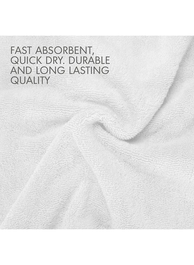 Hotel Linen Klub Hotel Linen Klub LUXURY PACK of 3  Antimicrobial  Bathroom Towel Set 100% Cotton 650 GSM Terry Dobby Border Ring Spun Super Soft Quick Dry Highly Absorbent-Bath Towel Hand Towel and Face Towel White  - Image 5