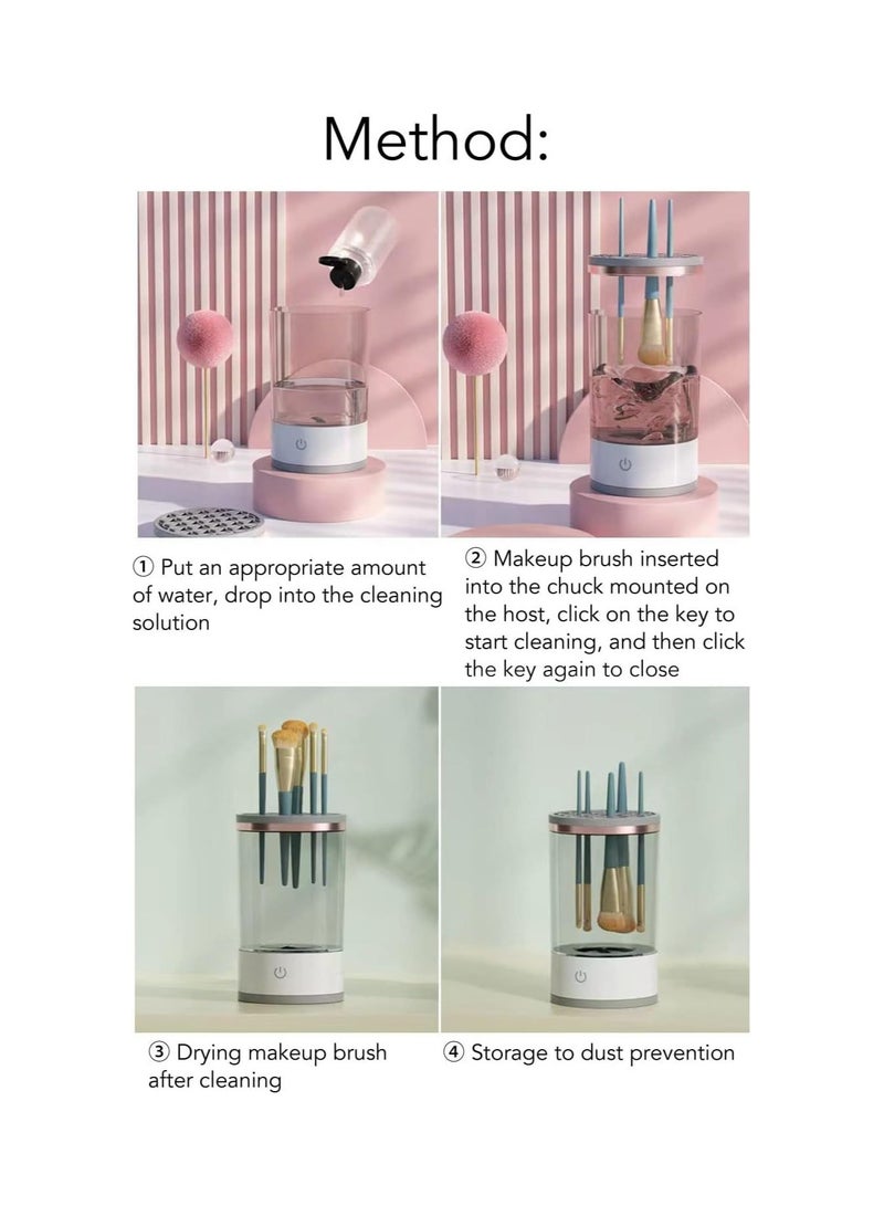 general Electric Makeup Brush Cleaner, Cosmetic Brush Cleaner, Automatic Spinning Makeup Brush Cleaner Deep Cleaning USB Powered, Brush Cleaner Fit For All Size Makeup Brush,Makeup Brush Cleaner - Image 2