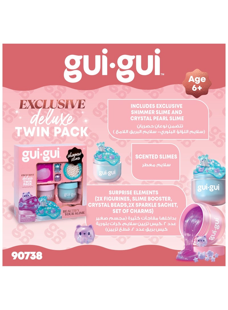 Gui-gui Shimmer Slime Deluxe Twin Pack | Collectible Slime | Creative Fun Ideas | Develops Sensory Skills | Entertaining Toy | Stress Relief Toys for Kids - Image 3