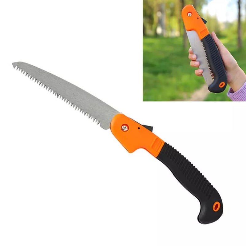 Whitecloud TRANSFORMING HOMES Folding Pruner Cutter Steel Garden Hand Saw Tool for Cutting Sawing Pruning Tree Branch A006 Multcolor Hand Powered Pack of 1 - Image 1