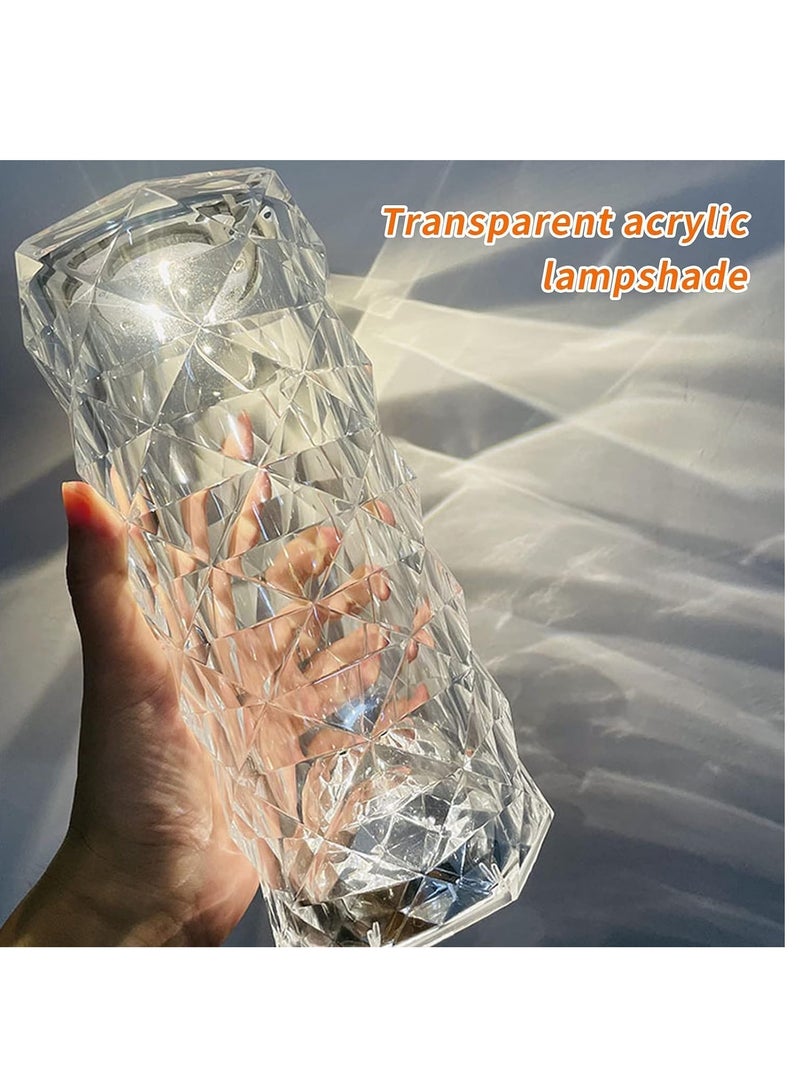 ELTRAZONE Touching Control Rose Crystal Lamp, 16 Color Changing RGB Night Light Touch Lamp withRemote Control, Rechargeable LED Rose Diamond Table Lamps for Bedroom Living Room, Kids Room (AT02) - Image 5