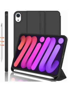 MIGOFAST IPad Mini 7 Case 2024  A17 Pro 8.3-Inch iPad Mini 7th Generation Case with Pencil Holder Trifold Stand Smart Case with Soft TPU Back Black  - Image 1