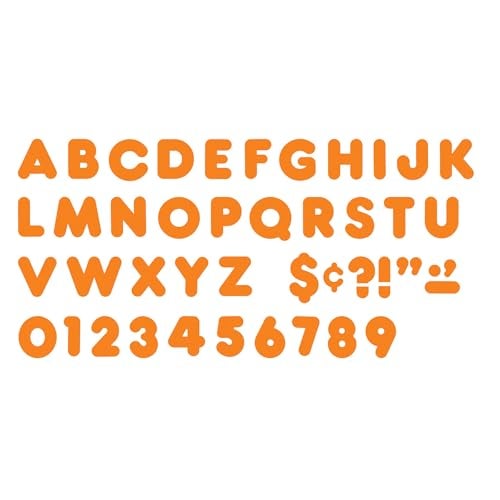 Trend Enterprises Trend Orange 4" Casual Uppercase Ready Letters, Bulletin Board Decor, 4-Inch, 72 Pieces - Image 2
