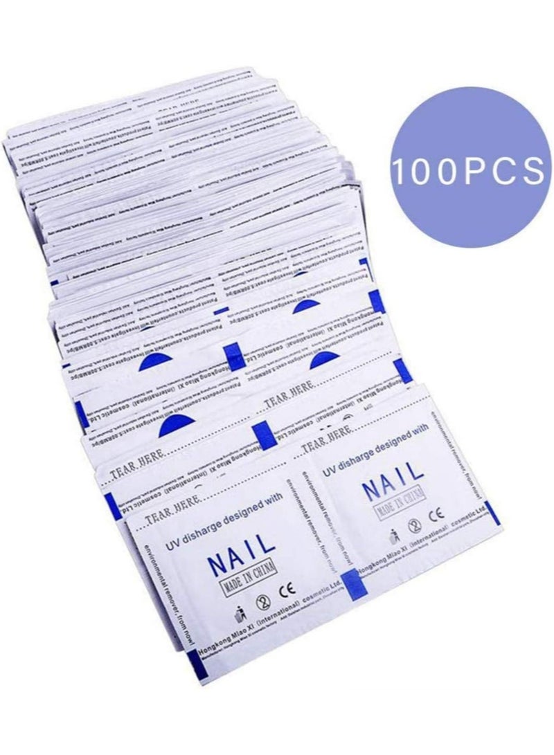 Generic Nail Polish Remover Pads 100 Pcs Magic Soak-Off Gel Remover Professional Wraps Soak Off Acrylic Fast Gentle Quality Foil Art Cleaner for Manicure  - Image 3