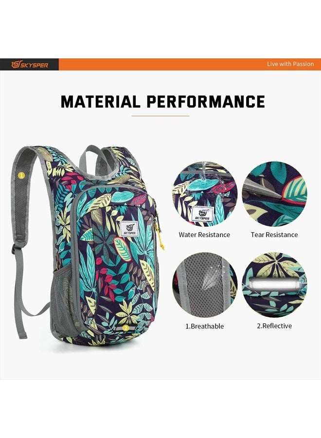 SKYSPER Small Daypack 10L Hiking Backpack Packable Lightweight Travel Day Pack for Women Men(Leaf)  - Image 5