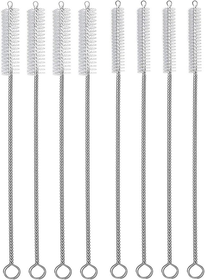 YTM Pack of 8 Straw Cleaner Brush Set for Water Bottle, Sippy Cup, Pipes, Long Cleaning Brush - Image 1