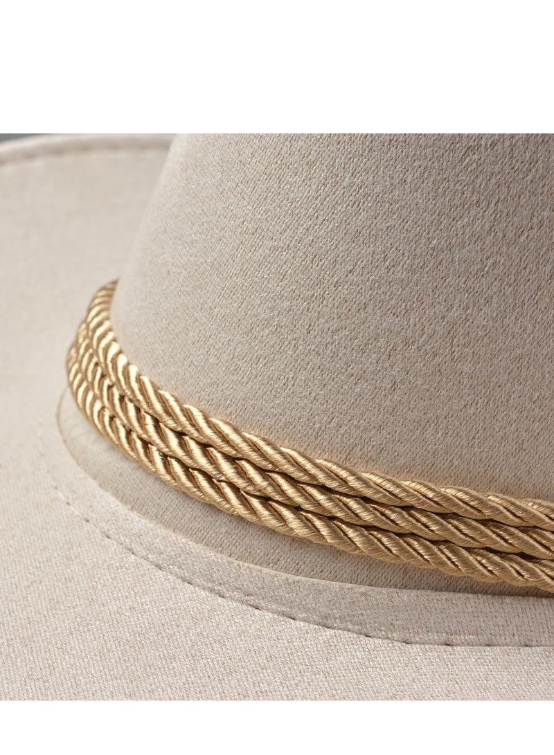 SYOSI 2 Pack Cowboy Hats Western Hat Plain Hat with Adjustable Drawstring for Wedding Stage Performance Country  - Image 5