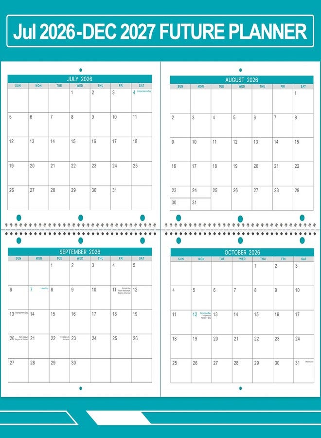 Lemome 2026-2027 Wall Calendar - 2 Pack Monthly Wall and Desk Calendars, 18 Months from Jul 2026 - Dec 2027, 11"x 8.5", Thick Paper - Image 2