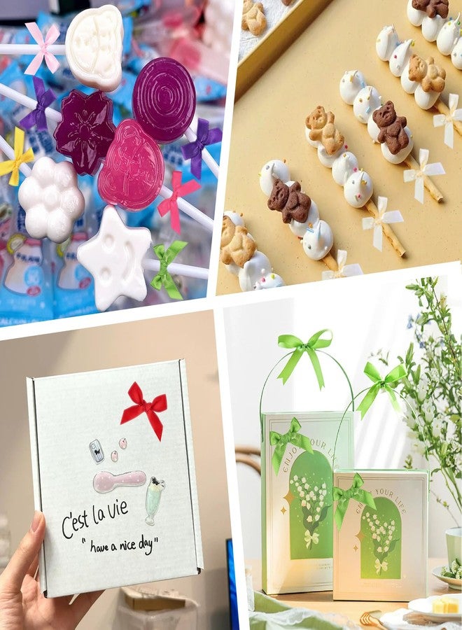 Hiswan 100PCS Mini Ribbon Bows 1.57” Satin Small Premade Bows for Sewing Crafts Gift Wrapping Baby Shower Hair Cake Treats Party Christmas Decorations Gold - Image 4