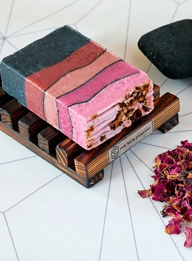 The Skin Concept  The Skin Concept Premium Charcoal Soap Bar-Black Rose-Handmade, Vegan for Women | Best Price UAE