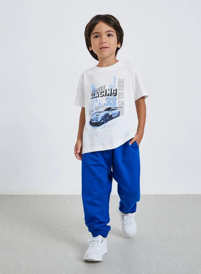 Styli Boys Street Racing T-Shirt and Jogger Set