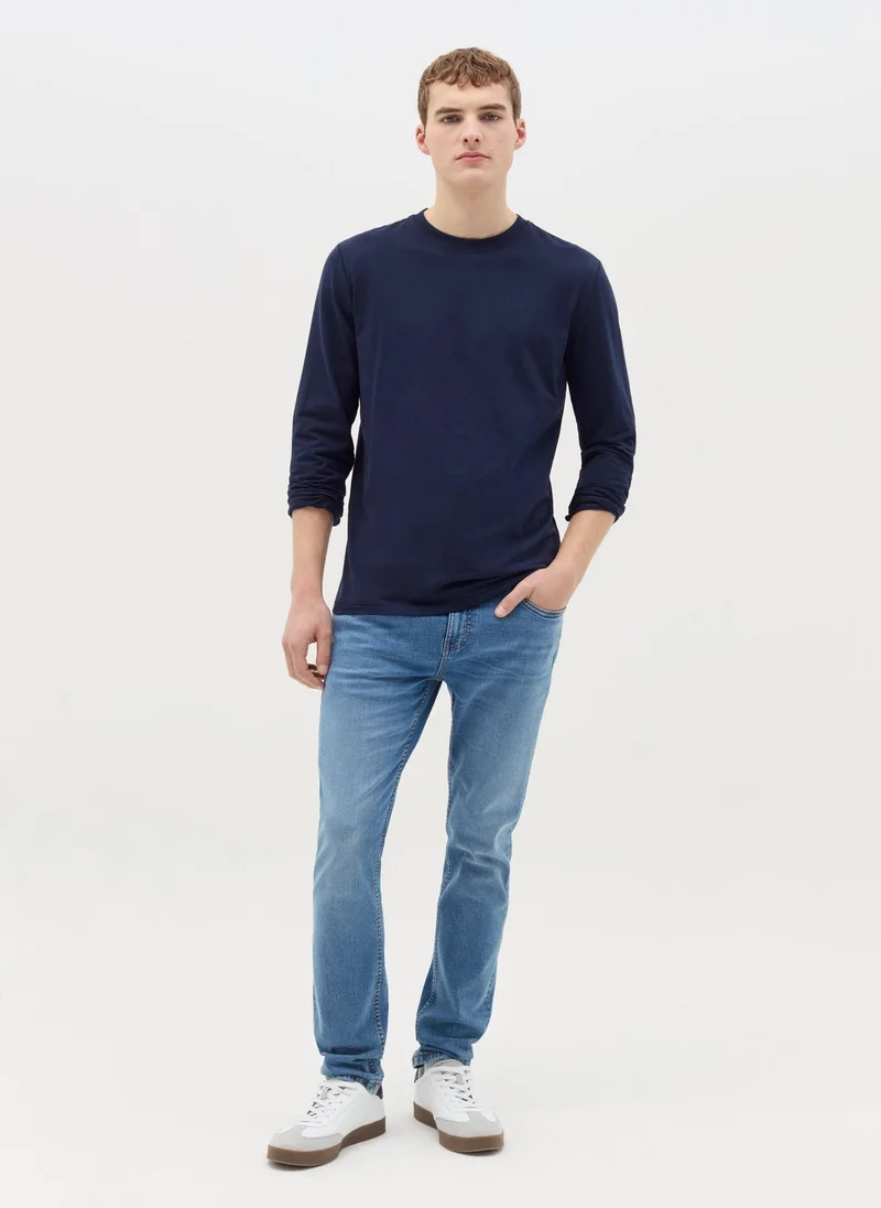 Ovs Long-Sleeved T-Shirt In Stretch Cotton