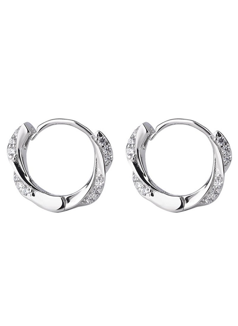 xozgdovg Fashion ear buckle round drop earrings  - Image 1