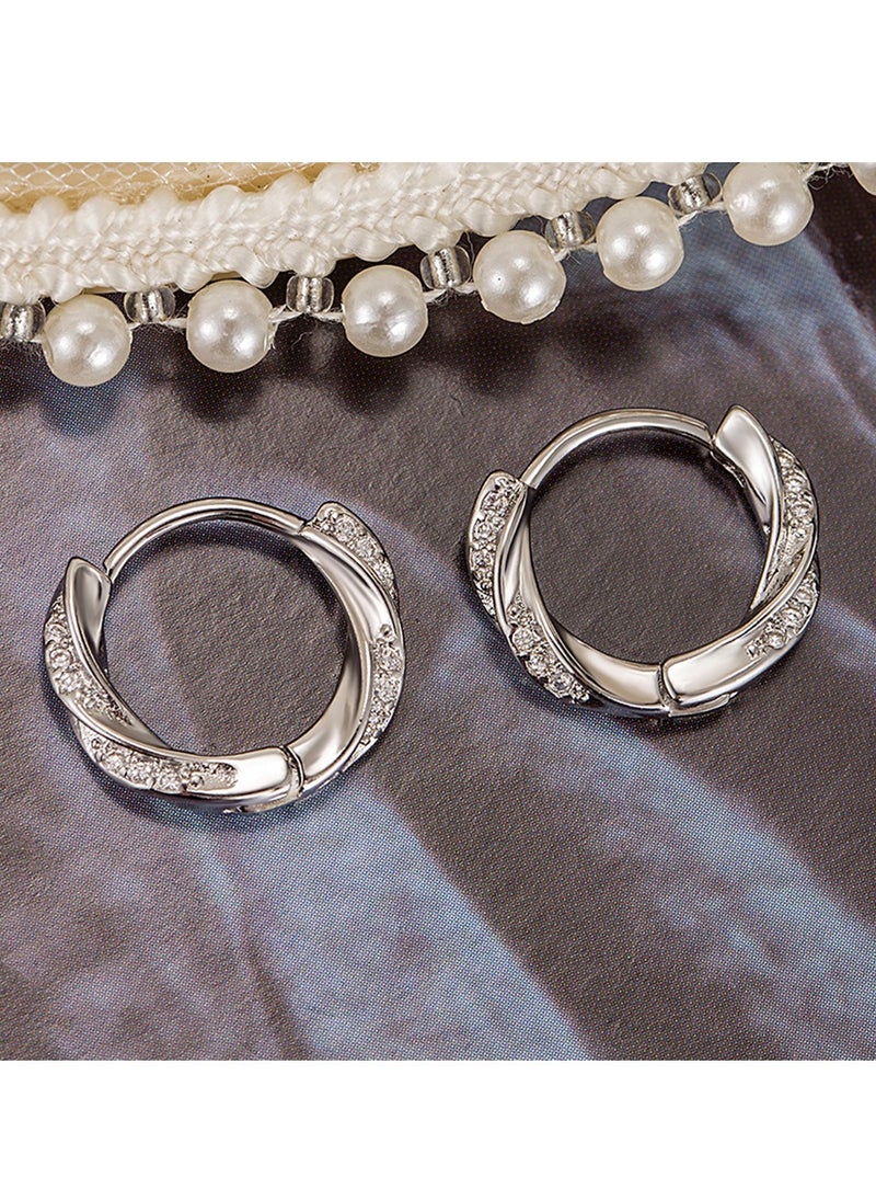 xozgdovg Fashion ear buckle round drop earrings  - Image 2