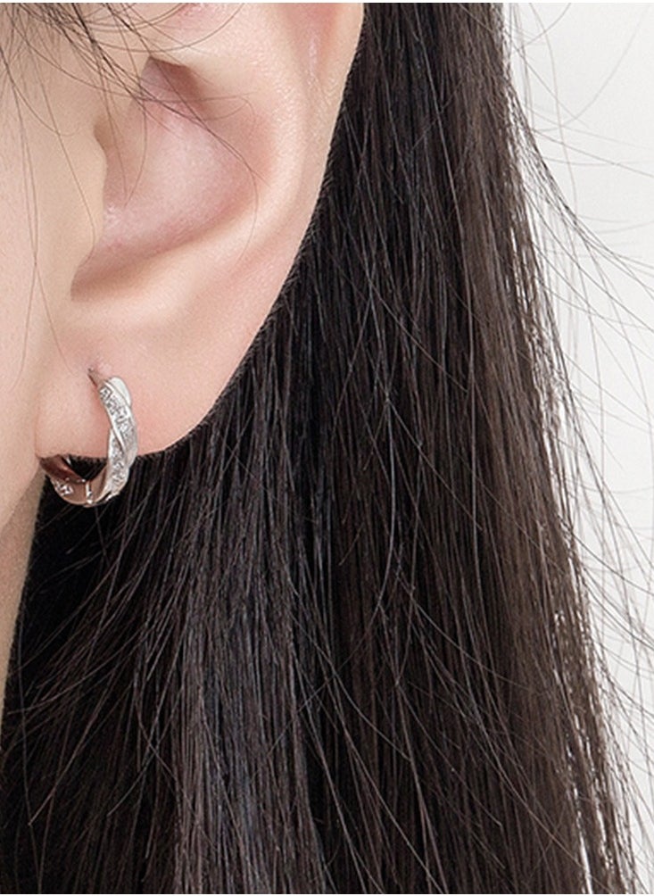 xozgdovg Fashion ear buckle round drop earrings  - Image 3