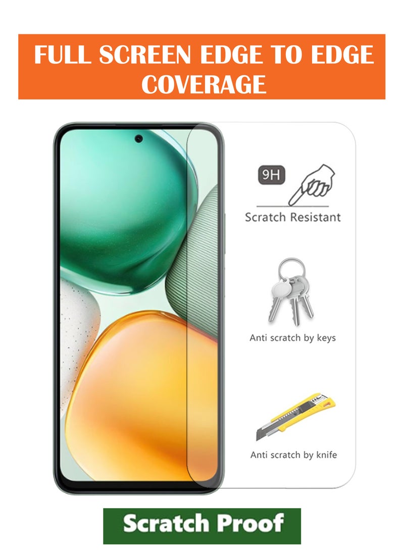 For Honor X7c - Tempered Glass Screen Protector - Delicate Touch , Higher Transparency , Easy to Install ,Anti-scratch and Bubble-free Screen Protector - Clear - Image 3