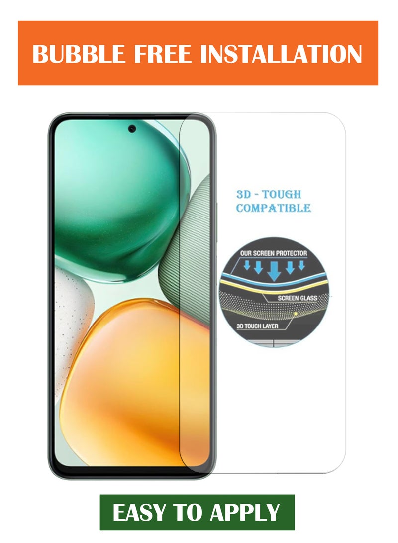 For Honor X7c - Tempered Glass Screen Protector - Delicate Touch , Higher Transparency , Easy to Install ,Anti-scratch and Bubble-free Screen Protector - Clear - Image 2
