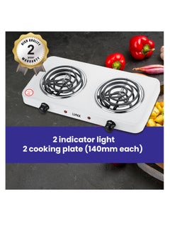lynx LYNX Countertop Portable Buffet Burner - Electric Hot Plate with Dual Cooking Plates, 5-Stage Control, Overheat Protection, Easy to Clean, 2000W, Compact Design for Versatile Use - LY-HP-6016  - Image 3