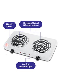 lynx LYNX Countertop Portable Buffet Burner - Electric Hot Plate with Dual Cooking Plates, 5-Stage Control, Overheat Protection, Easy to Clean, 2000W, Compact Design for Versatile Use - LY-HP-6016  - Image 4