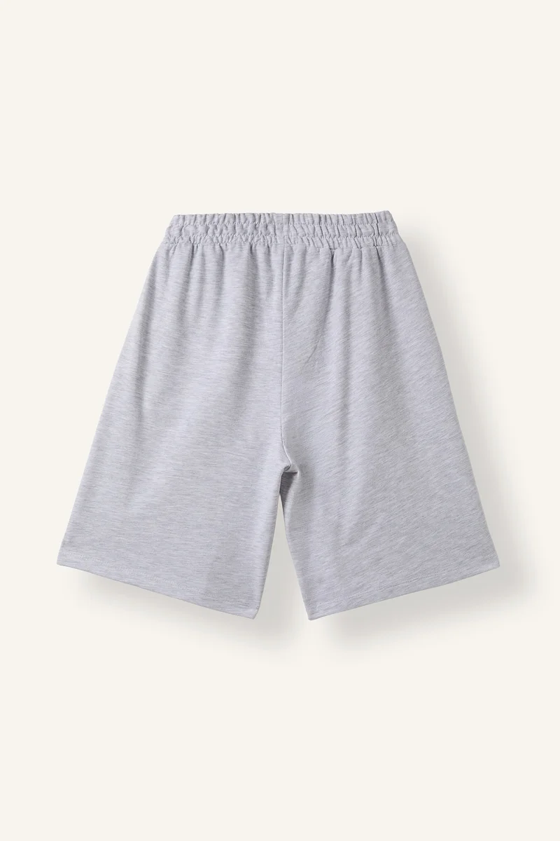 ديفاكتو Regular Fit Thin Sweatshirt Fabric Basic Normal Waist Regular Hem Bermuda