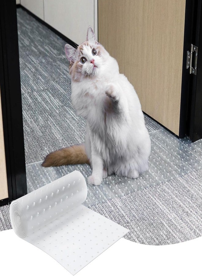 كي إتش إس واقي سجاد بلاستيكي من KHS بطول 3.55 قدم للمداخل، سهل القص، مانع لخدش السجاد، واقي سجاد للحيوانات الأليفة - Image 2