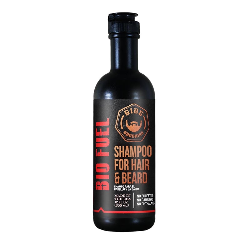 GIBS Bio Fuel Shampoo for Hair & Beard, Moisturizing & Nourishing, 12 fl oz - Image 1